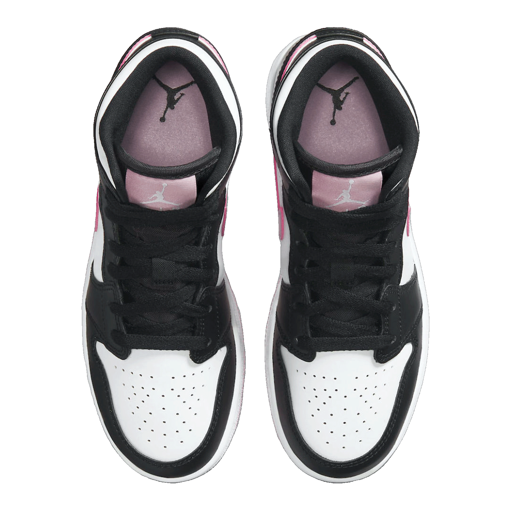 Nike Air Jordan 1 Mid White Black Light Arctic Pink (GS) Oben