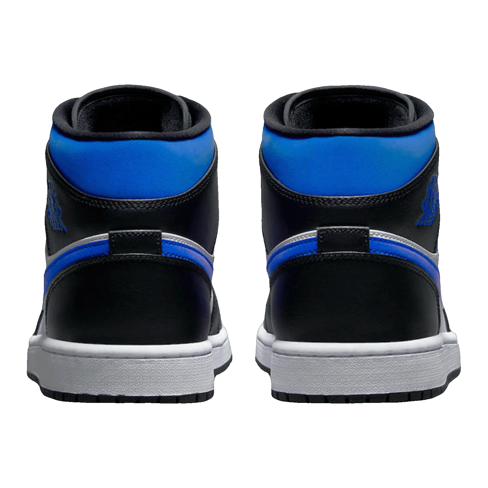 Nike Air Jordan 1 Mid White Black Racer Blue Back