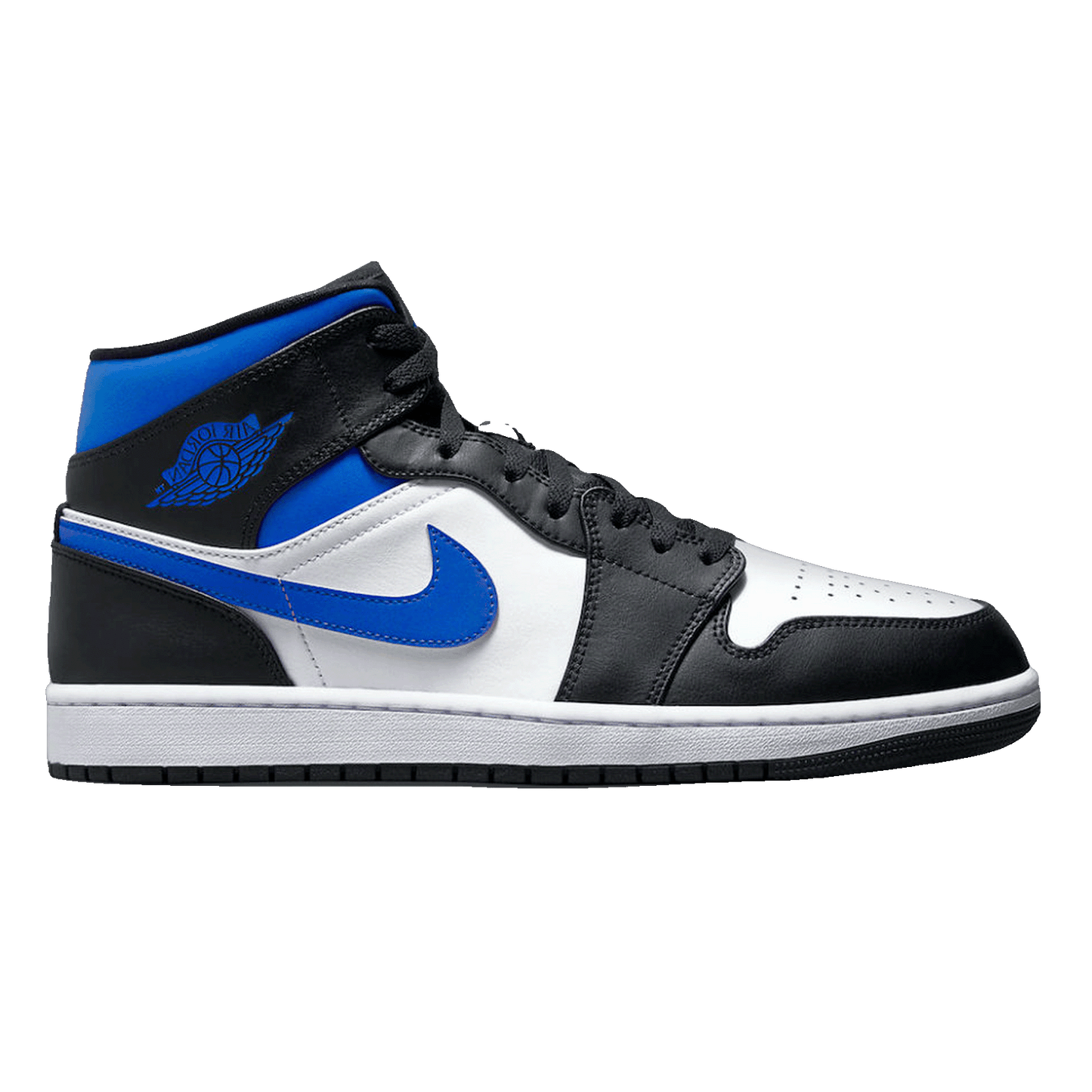 Nike Air Jordan 1 Mid White Black Racer Blue (GS)