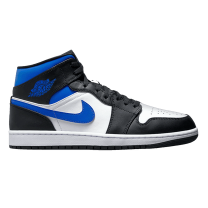 Nike Air Jordan 1 Mid White Black Racer Blue (GS)