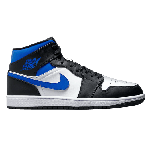 Nike Air Jordan 1 Mid White Black Racer Blue (GS)