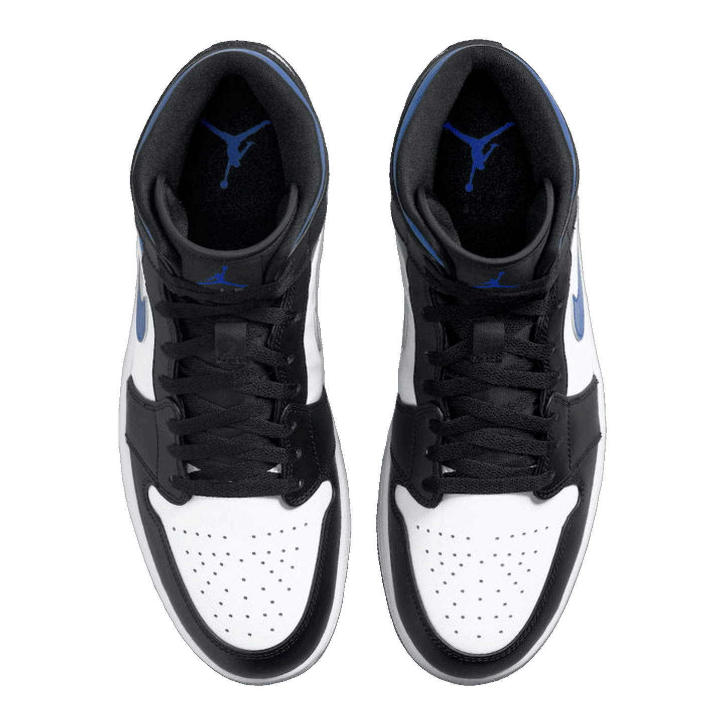 Nike Air Jordan 1 Mid White Black Racer Blue Oben