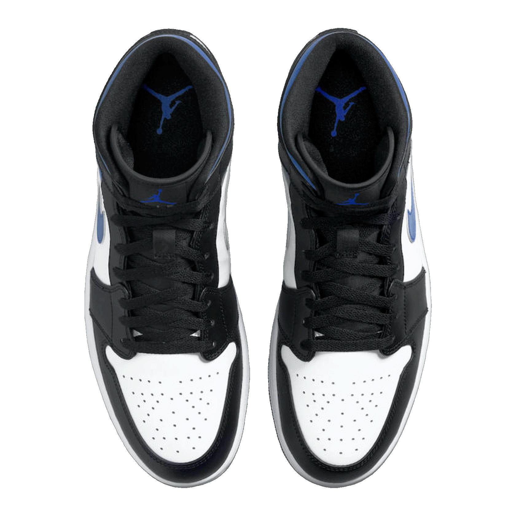 Nike Air Jordan 1 Mid White Black Racer Blue Oben