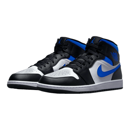 Nike Air Jordan 1 Mid White Black Racer Blue Side