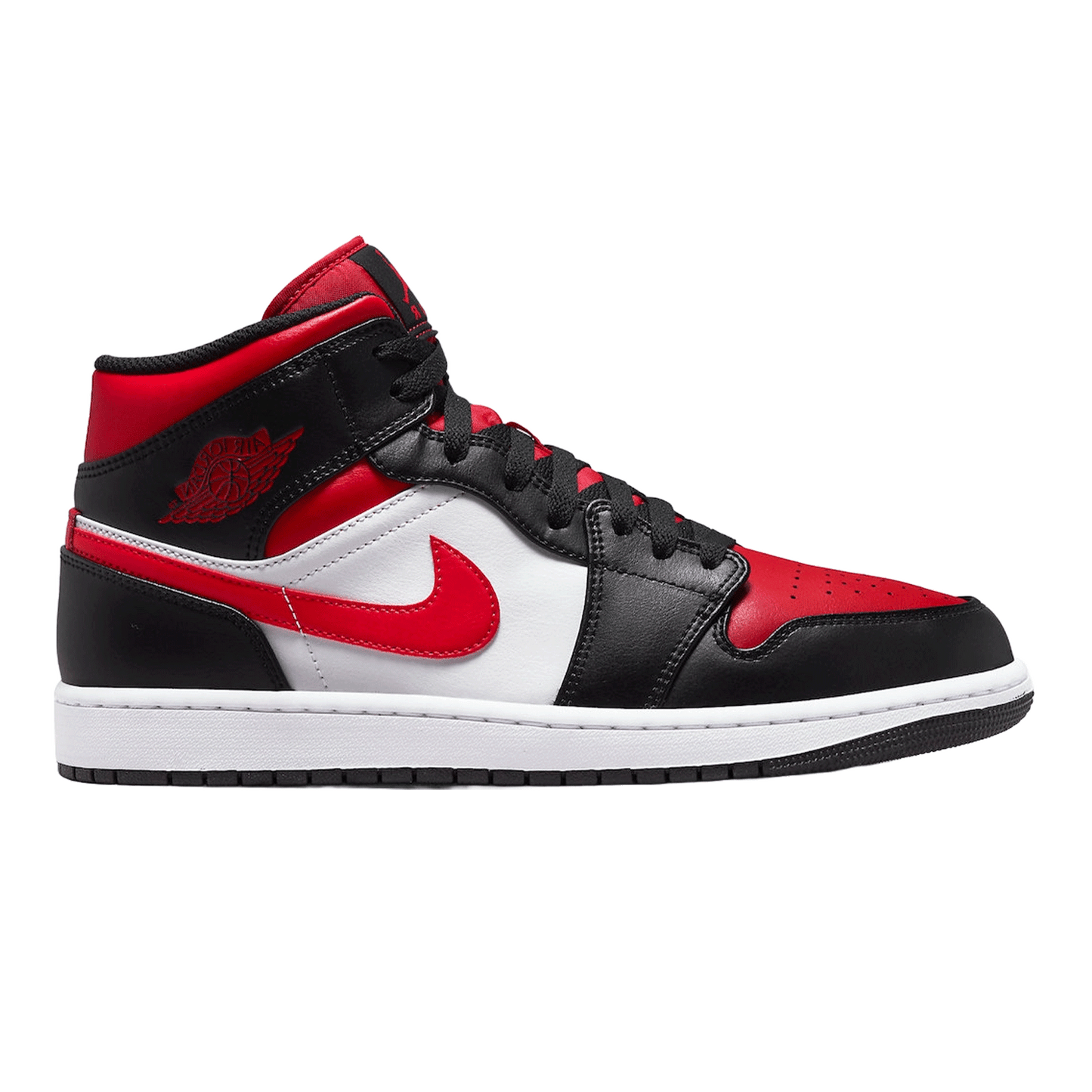 Nike Air Jordan 1 Mid White Black Red (2022)