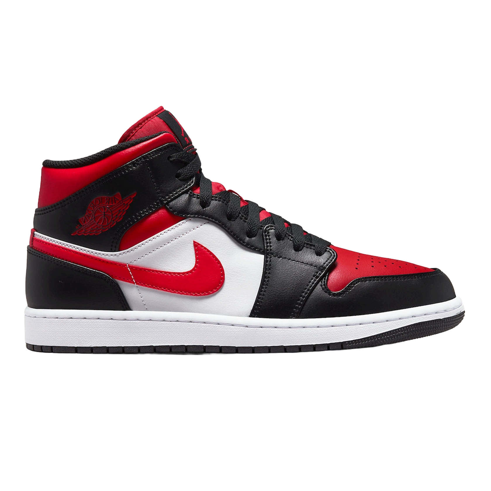 Nike Air Jordan 1 Mid White Black Red (2022)