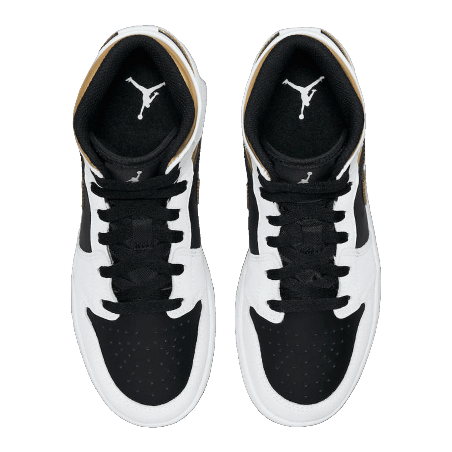 Nike Air Jordan 1 Mid White Gold Black (GS) Oben