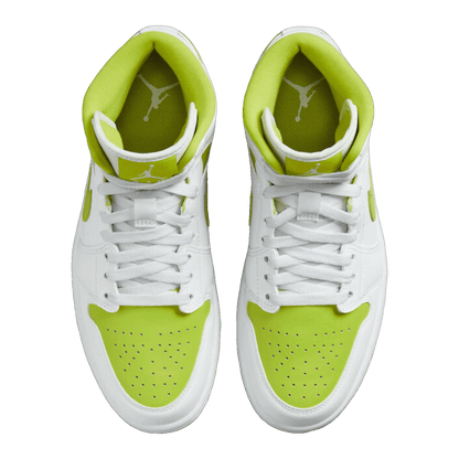 Nike Air Jordan 1 Mid White Lime (W) Oben