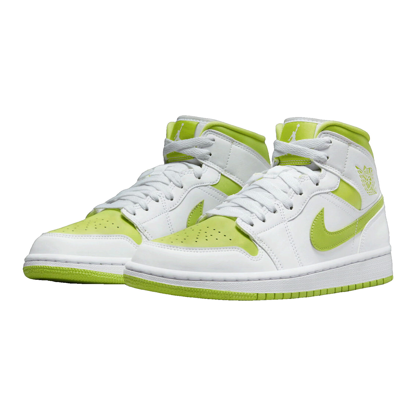 Nike Air Jordan 1 Mid White Lime (W) Side