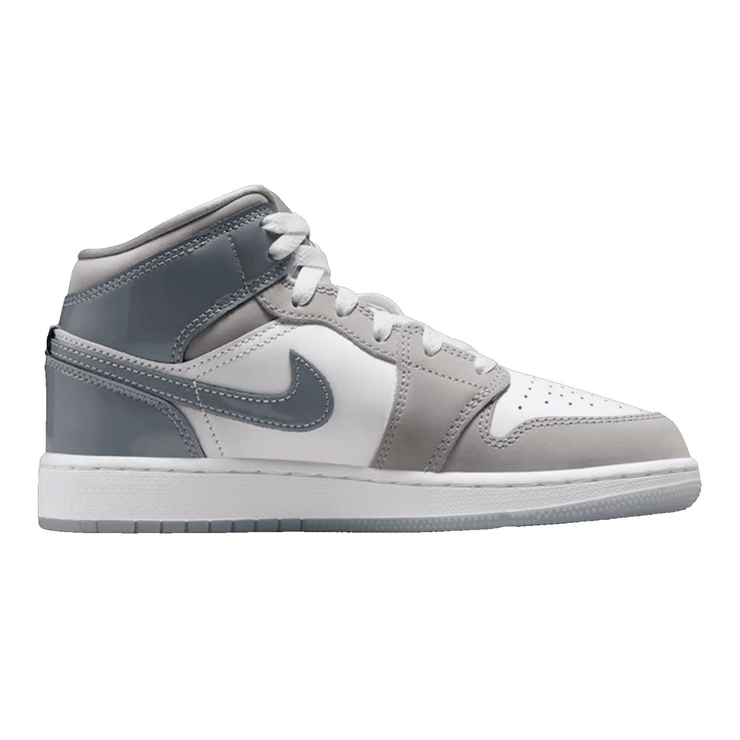 Nike Air Jordan 1 Mid White Medium Cool Grey (GS)