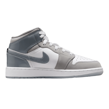 Nike Air Jordan 1 Mid White Medium Cool Grey (GS)