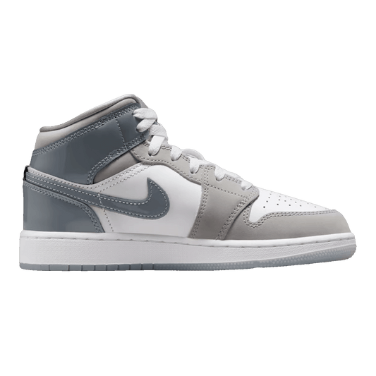 Nike Air Jordan 1 Mid White Medium Cool Grey (GS)