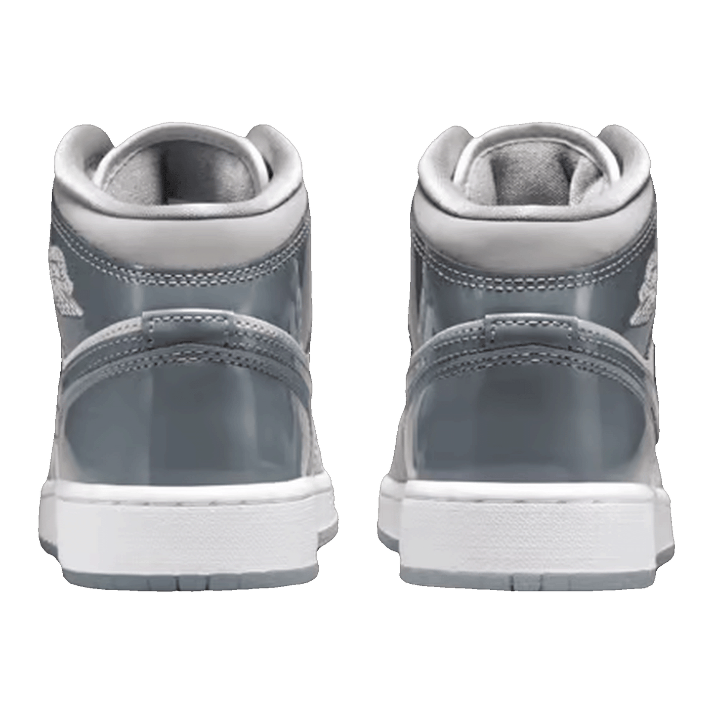 Nike Air Jordan 1 Mid White Medium Cool Grey (GS) Back