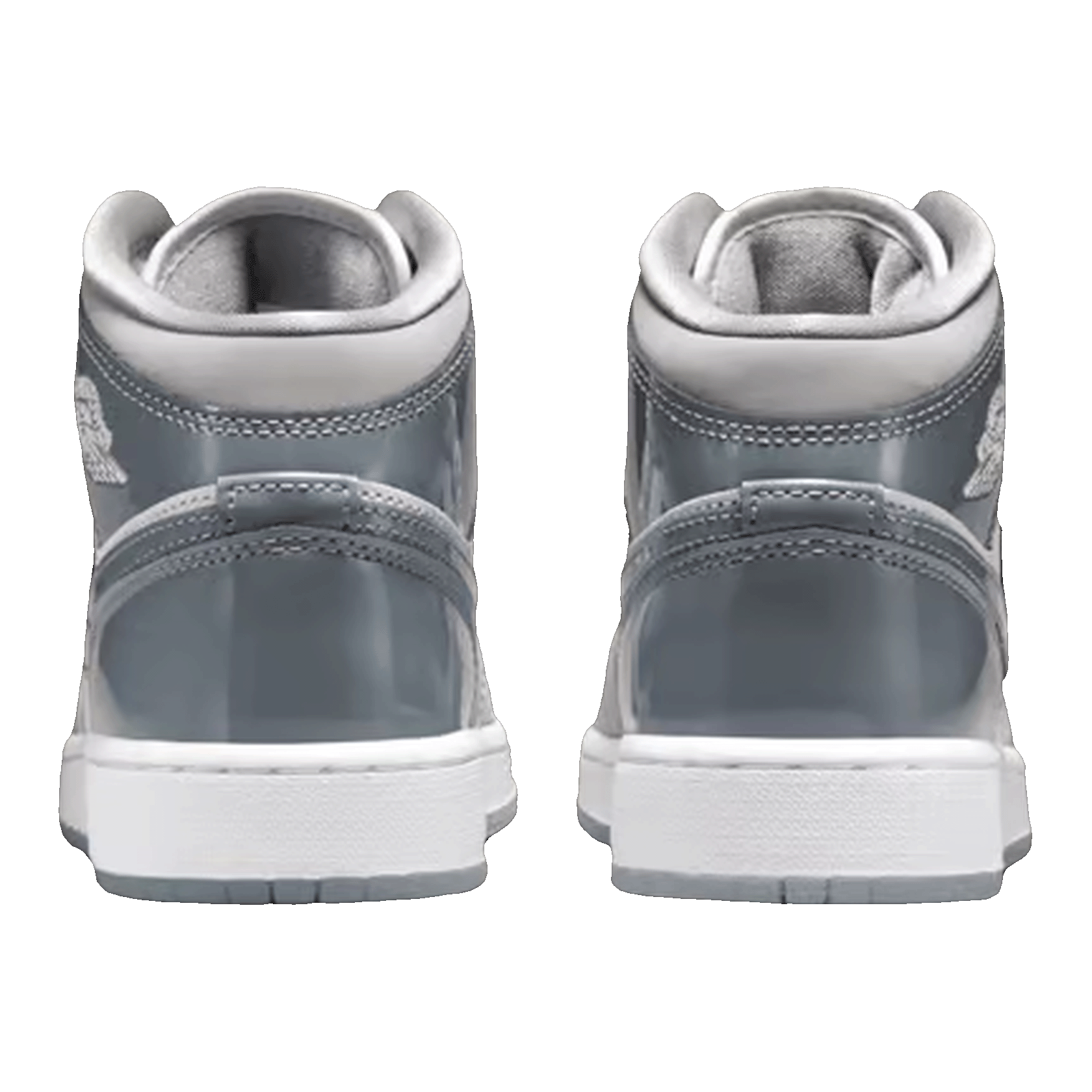 Nike Air Jordan 1 Mid White Medium Cool Grey (GS) Back