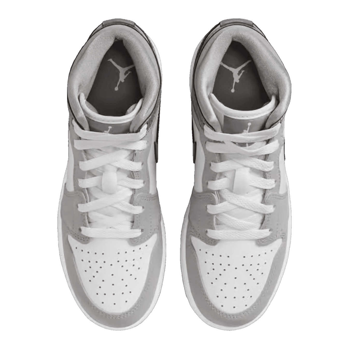 Nike Air Jordan 1 Mid White Medium Cool Grey (GS) Oben