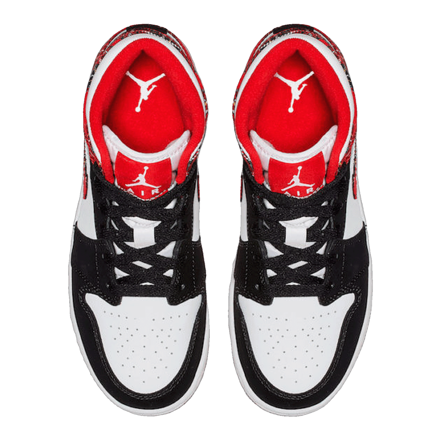 Nike Air Jordan 1 Mid White Plaid (GS) Oben