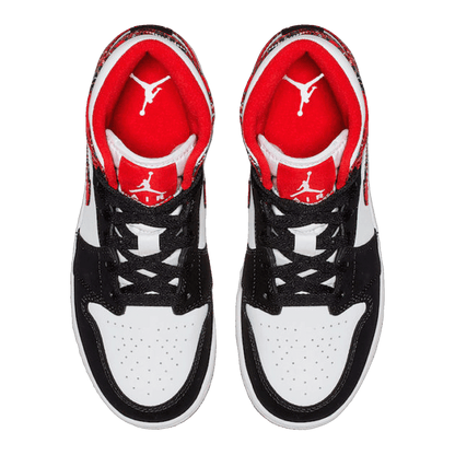 Nike Air Jordan 1 Mid White Plaid (GS) Oben