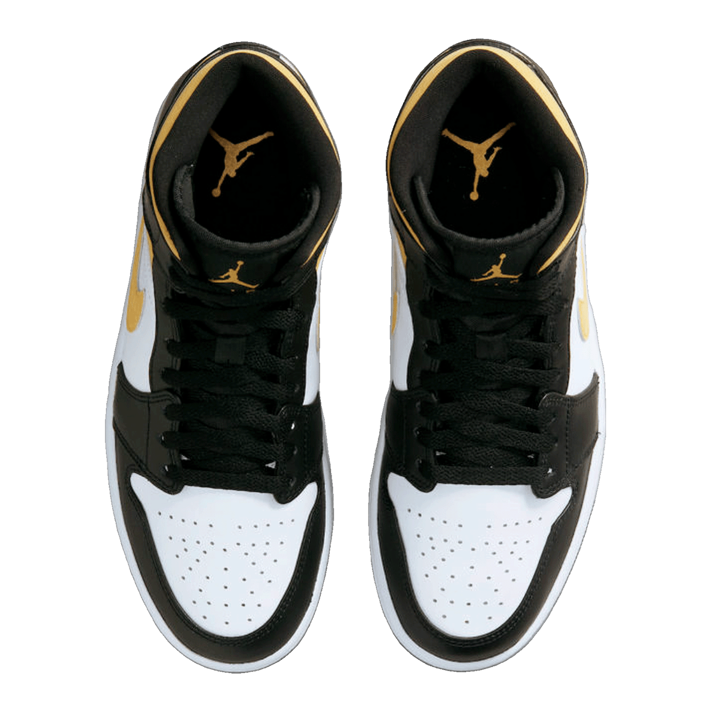 Nike Air Jordan 1 Mid White Pollen Black (GS) Oben
