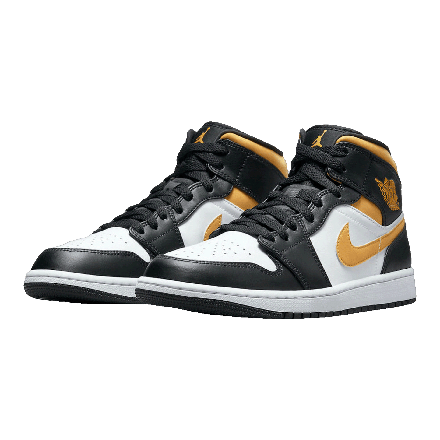 Nike Air Jordan 1 Mid White Pollen Black (GS) Side
