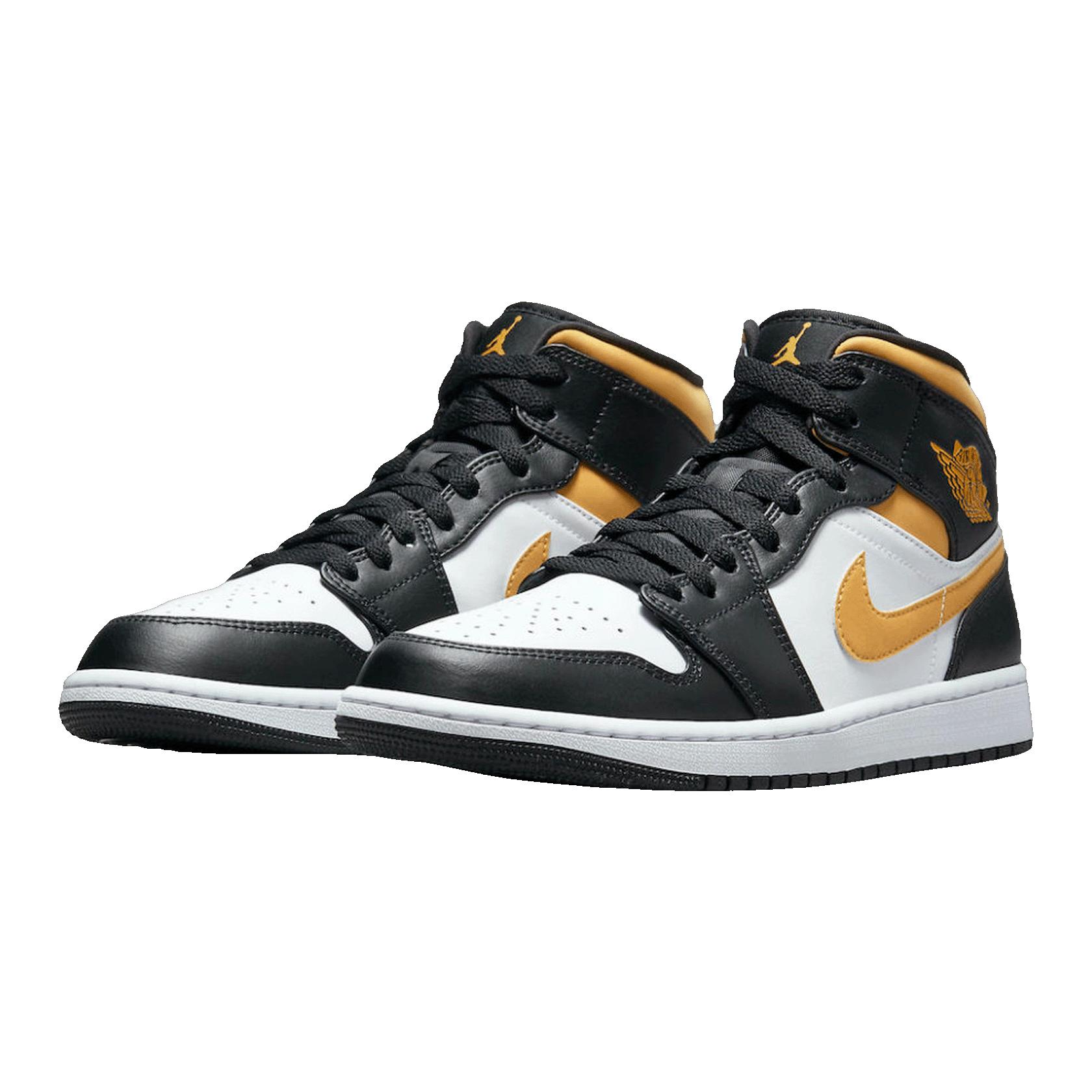 Nike Air Jordan 1 Mid White Pollen Black (GS) Side