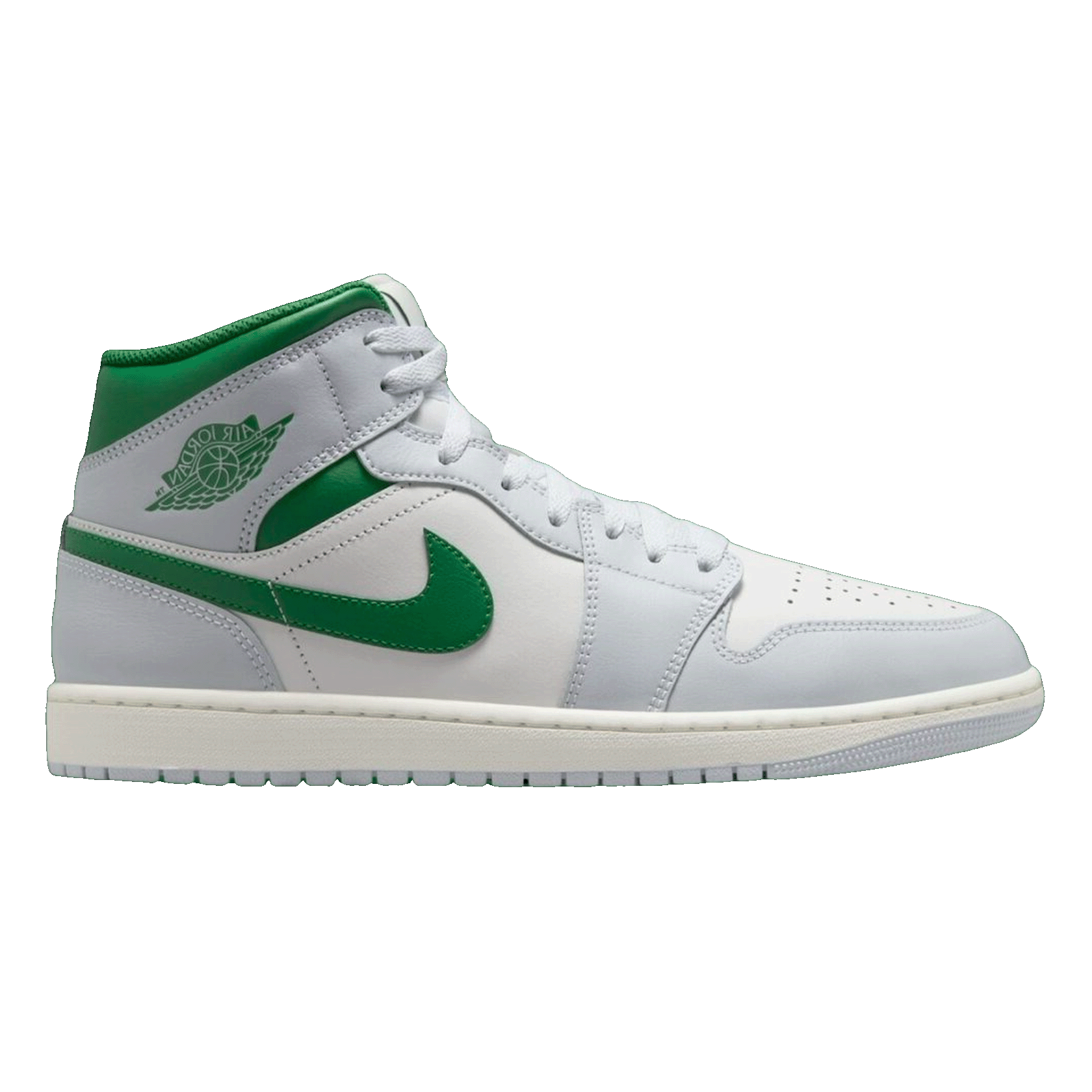Nike Air Jordan 1 Mid White Pure Platinum Pine Green