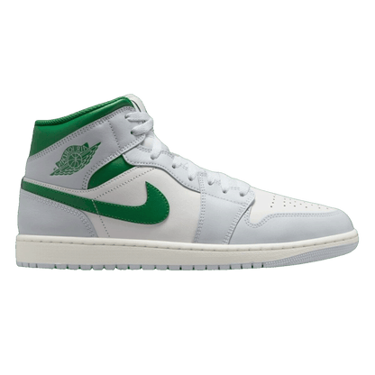 Nike Air Jordan 1 Mid White Pure Platinum Pine Green