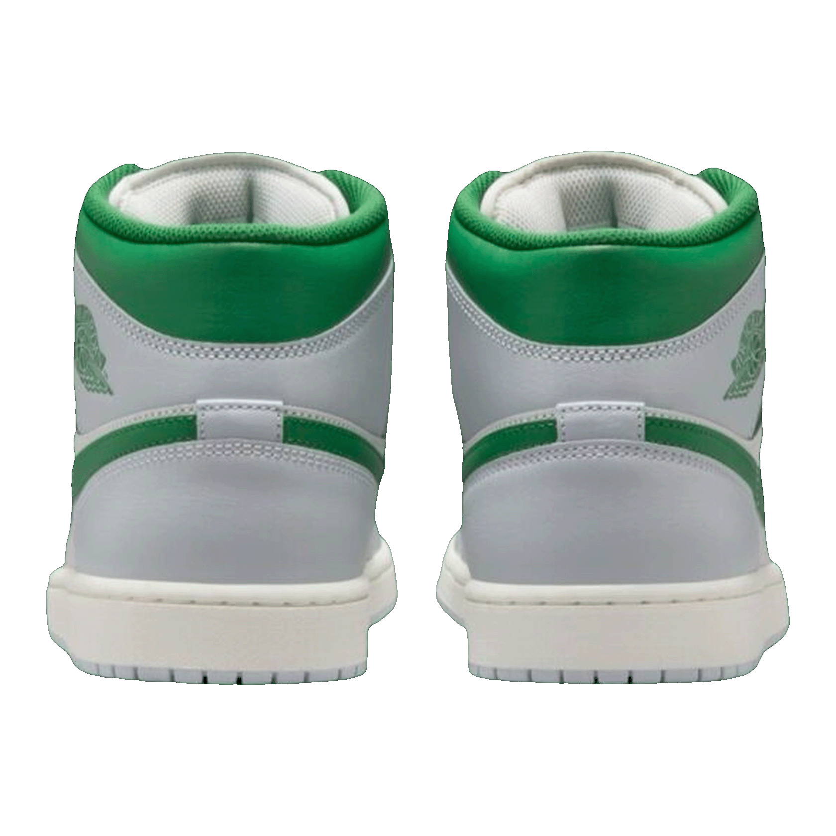 Nike Air Jordan 1 Mid White Pure Platinum Pine Green Back