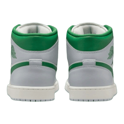 Nike Air Jordan 1 Mid White Pure Platinum Pine Green Back