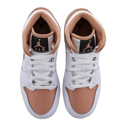 Nike Air Jordan 1 Mid White Rose Gold (GS) Oben