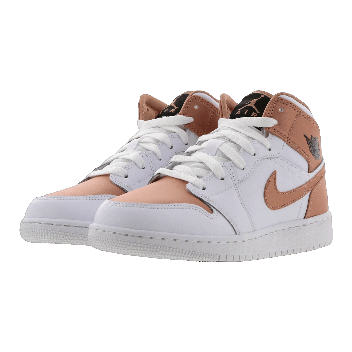Nike Air Jordan 1 Mid White Rose Gold (GS) Side