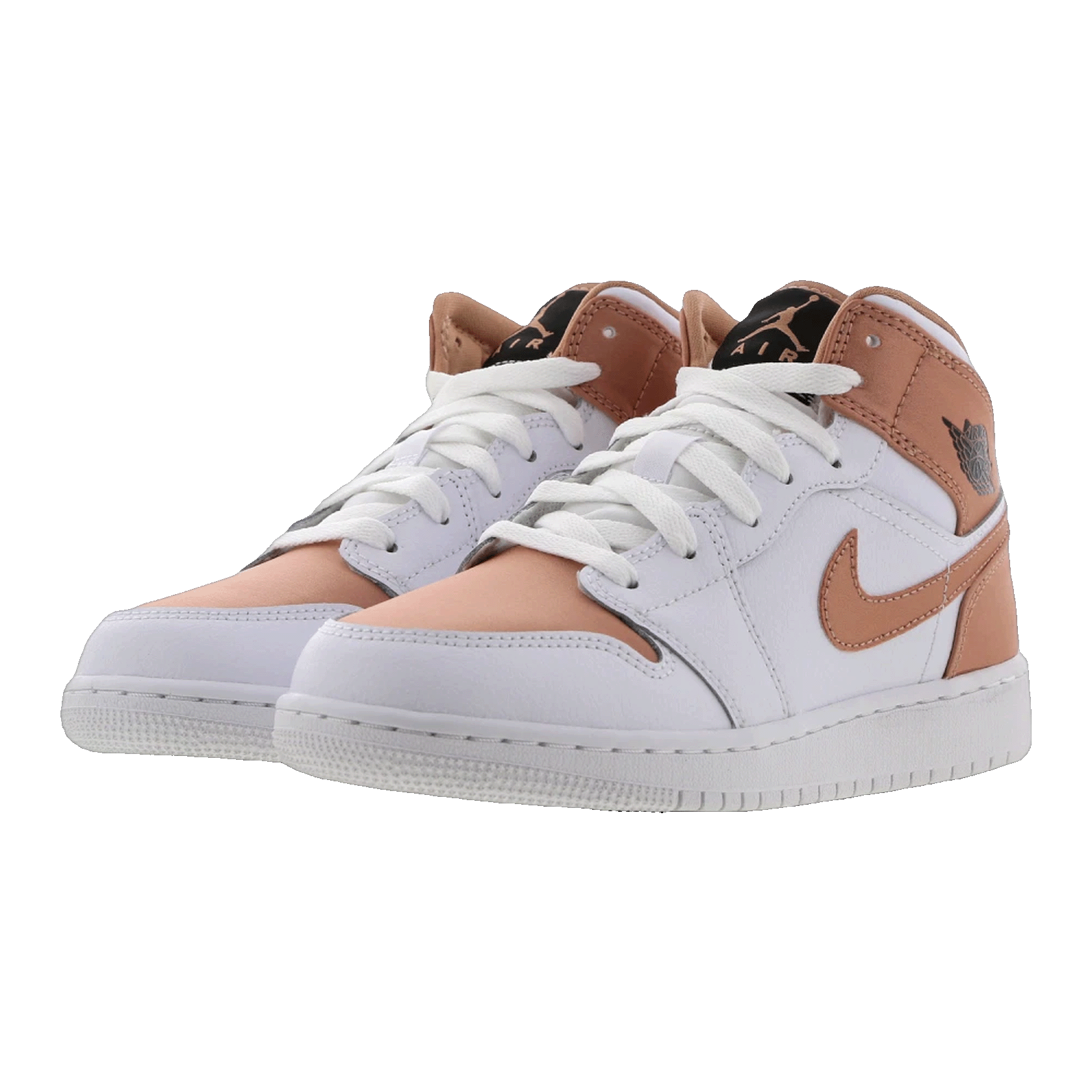 Nike Air Jordan 1 Mid White Rose Gold (GS) Side