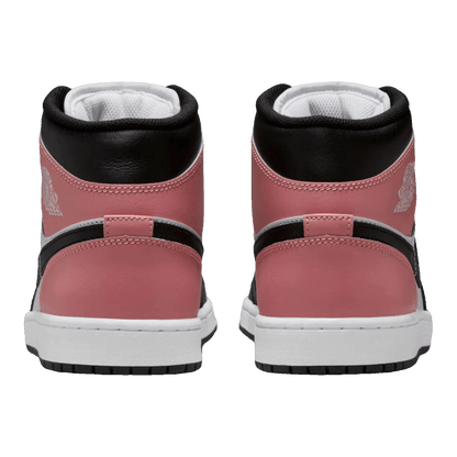 Nike Air Jordan 1 Mid White Rust Pink Black Back