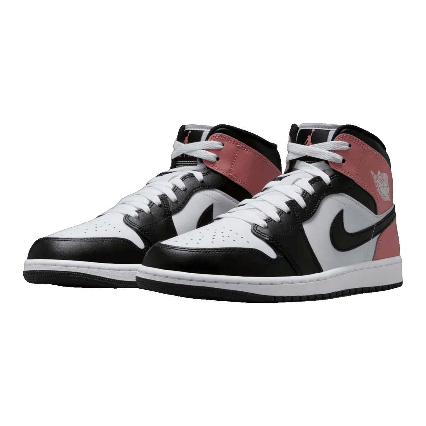 Nike Air Jordan 1 Mid White Rust Pink Black (GS) Side