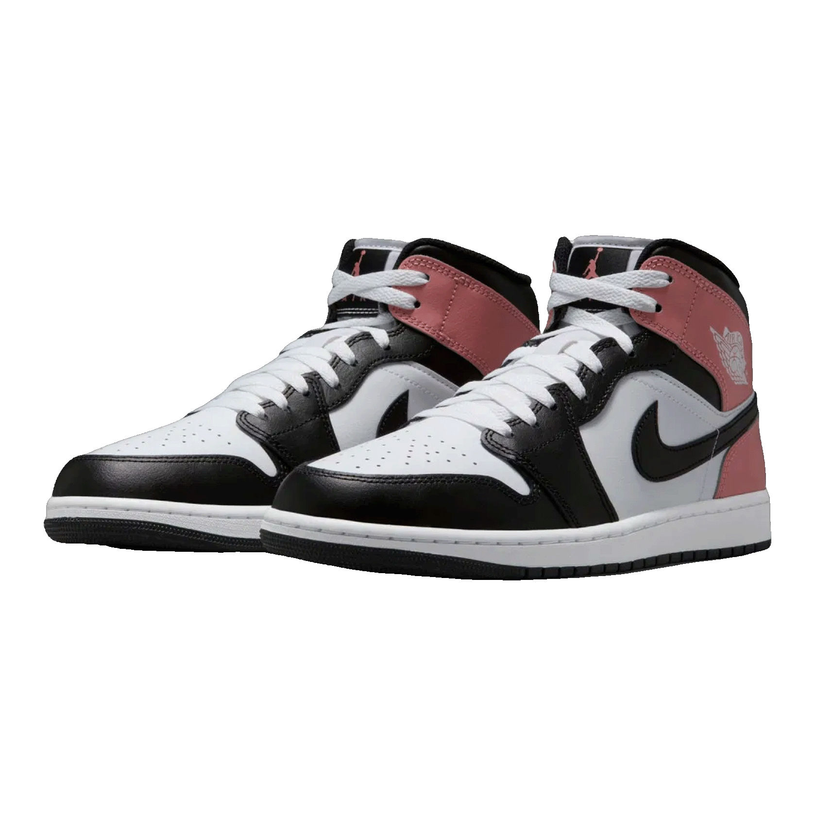 Nike Air Jordan 1 Mid White Rust Pink Black (GS) Side