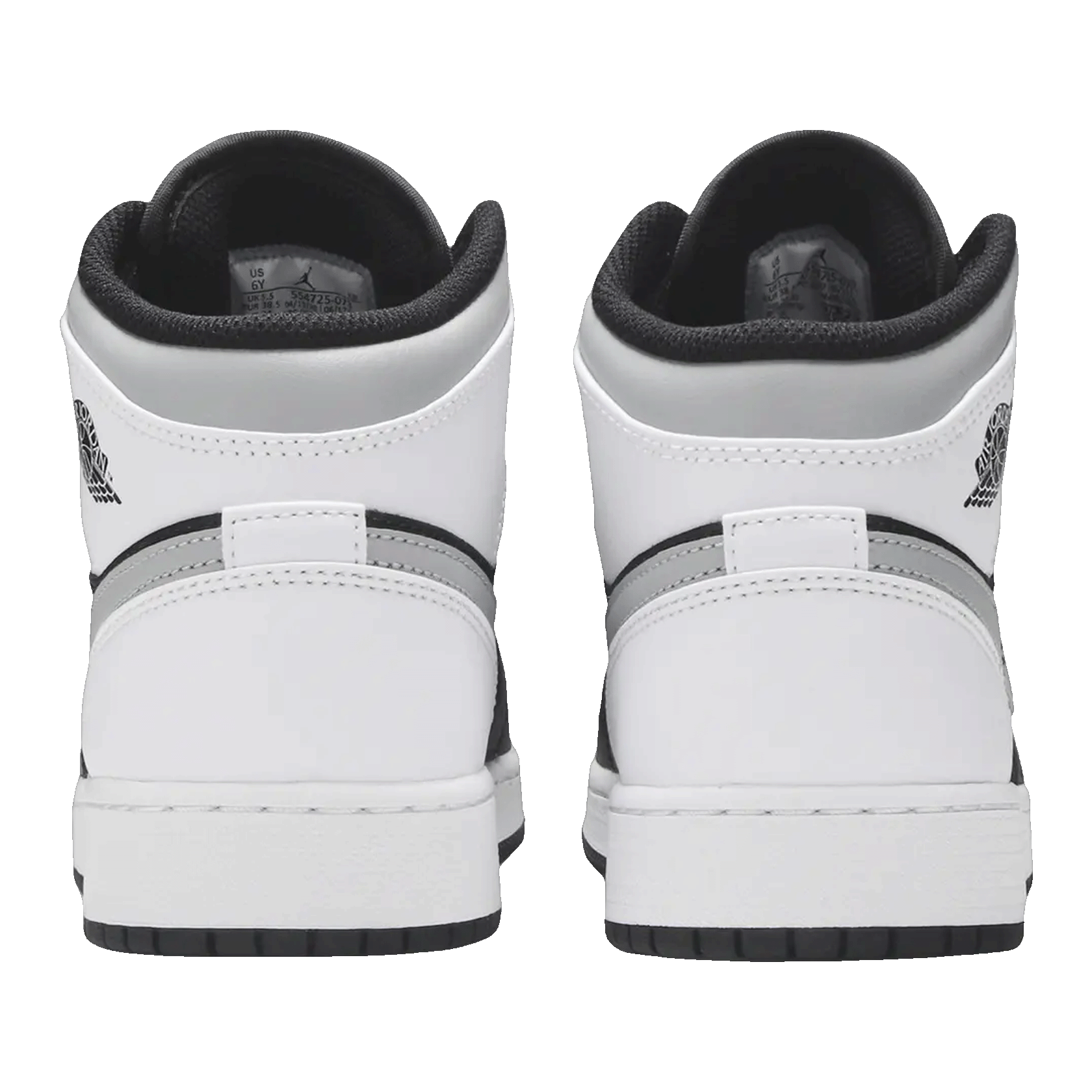 Nike Air Jordan 1 Mid White Shadow (GS) Back