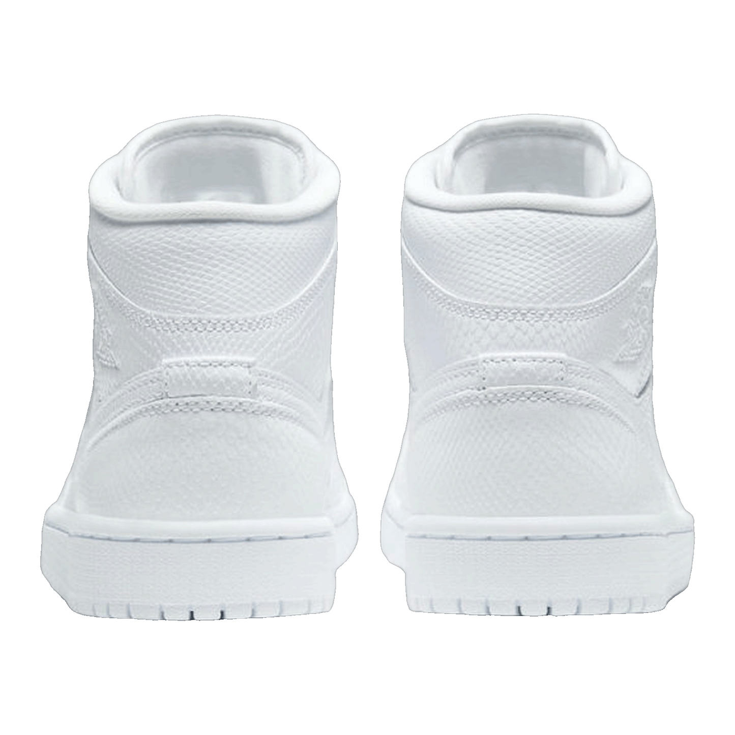 Nike Air Jordan 1 Mid White Snakeskin (W) Back