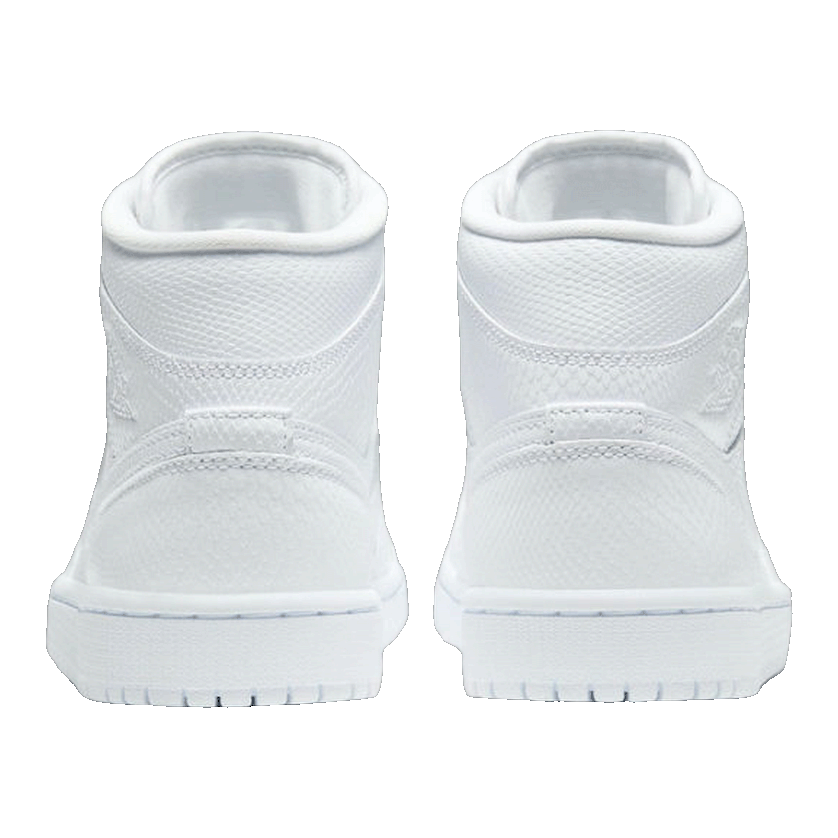 Nike Air Jordan 1 Mid White Snakeskin (W) Back