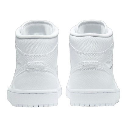 Nike Air Jordan 1 Mid White Snakeskin (W) Back