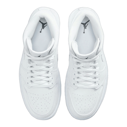 Nike Air Jordan 1 Mid White Snakeskin (W) Oben