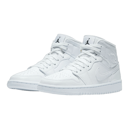 Nike Air Jordan 1 Mid White Snakeskin (W) Side