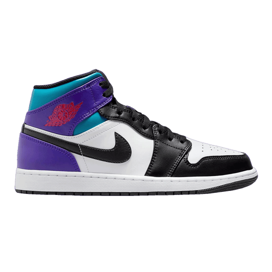 Nike Air Jordan 1 Mid White True Red Aquamarine Black (GS)