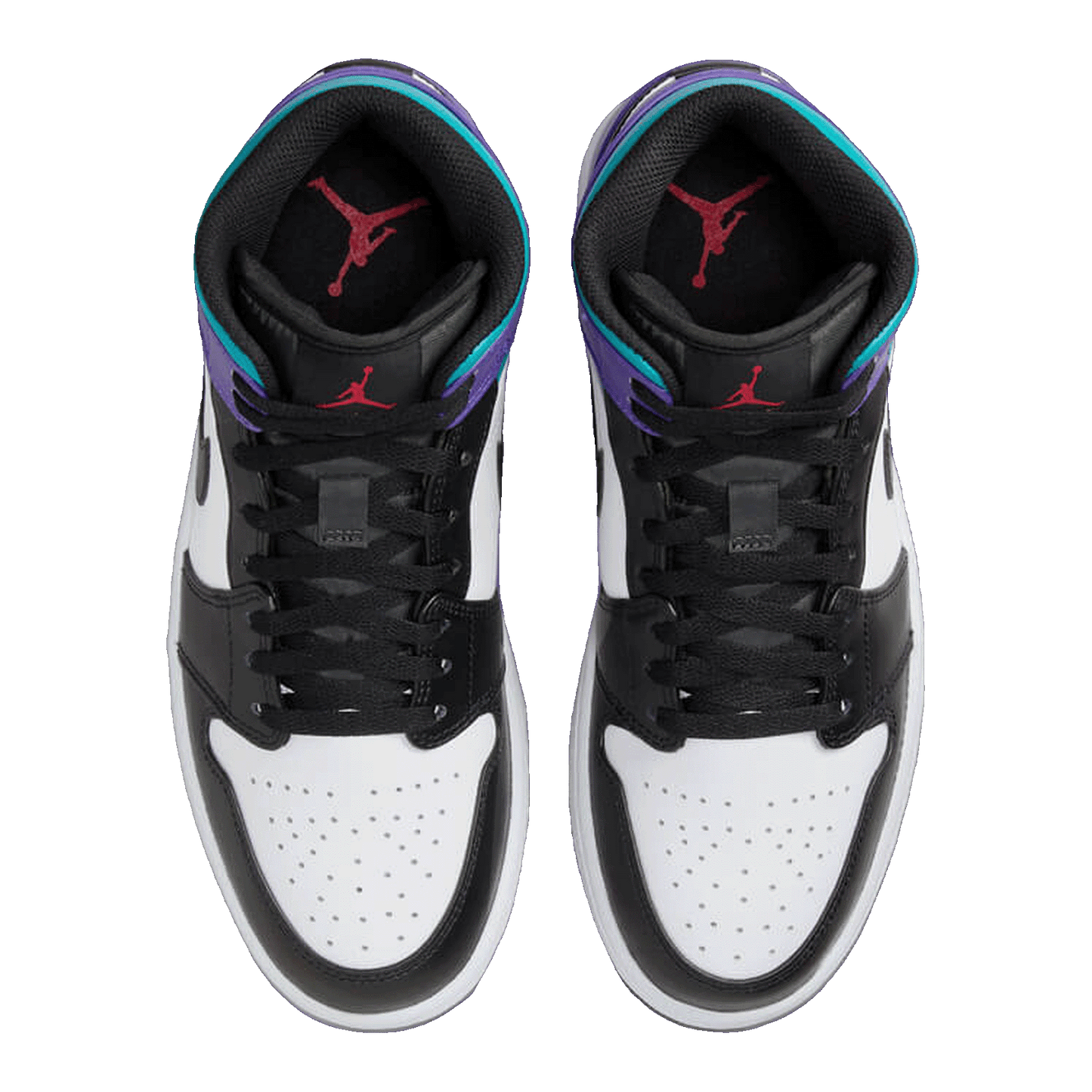 Nike Air Jordan 1 Mid White True Red Aquamarine Black (GS) Oben