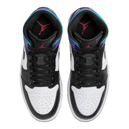 Nike Air Jordan 1 Mid White True Red Aquamarine Black (GS) Oben