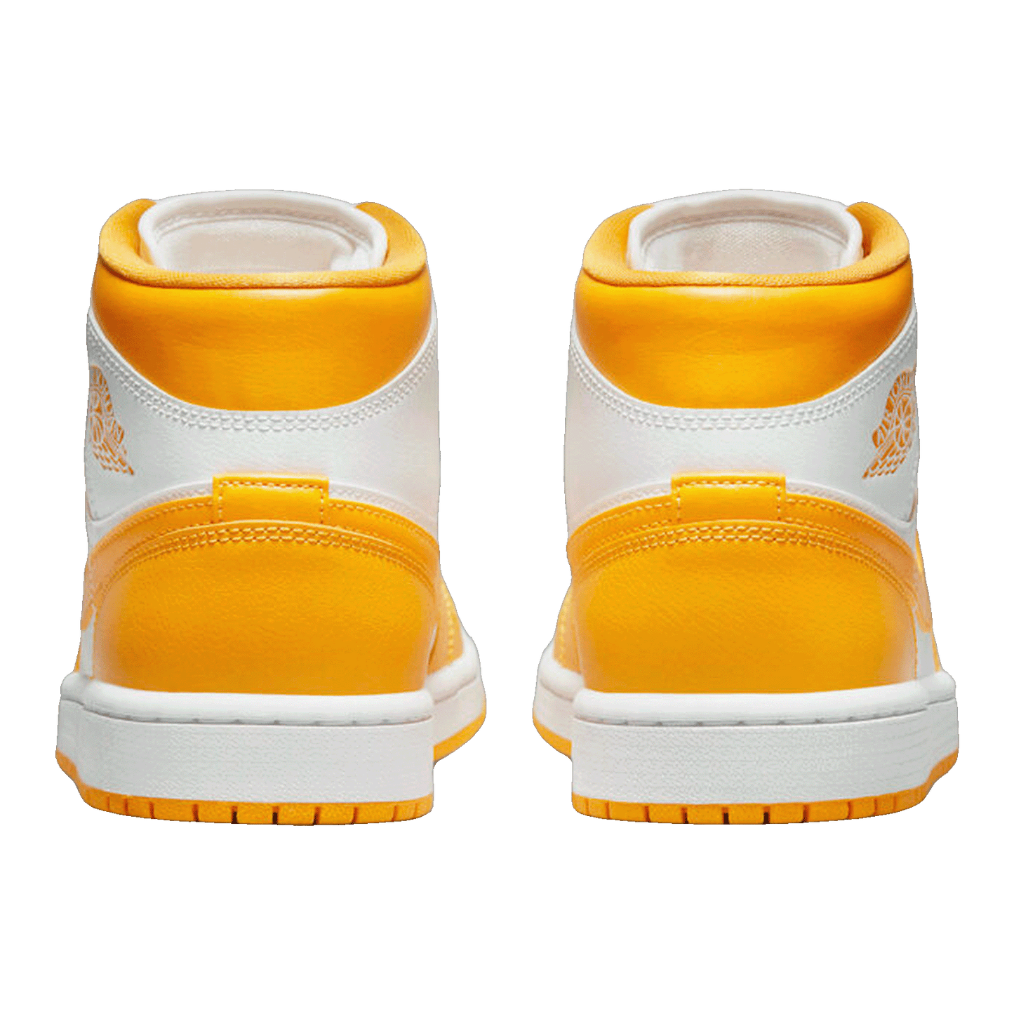 Nike Air Jordan 1 Mid White University Gold (W) Back
