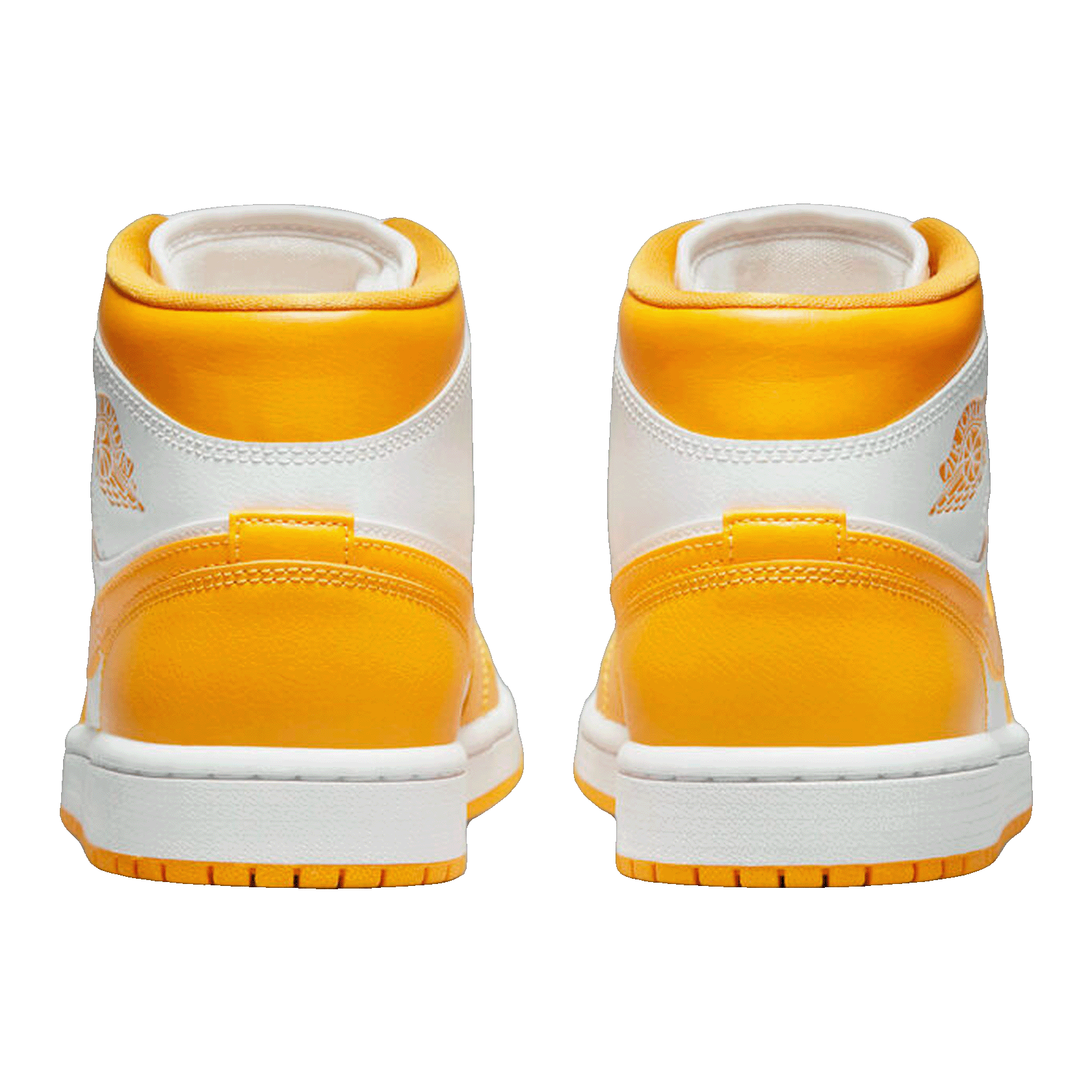 Nike Air Jordan 1 Mid White University Gold (W) Back