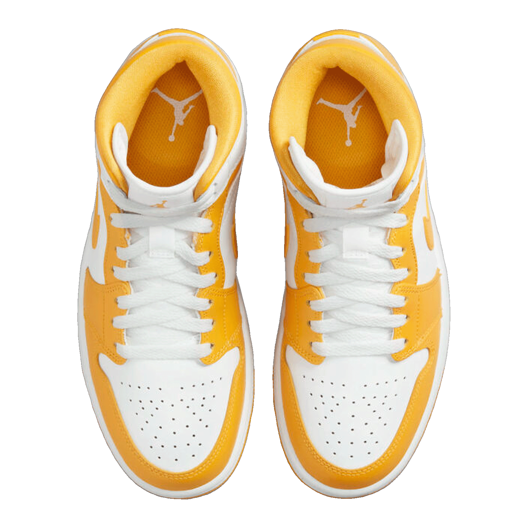 Nike Air Jordan 1 Mid White University Gold (W) Oben