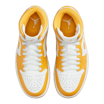 Nike Air Jordan 1 Mid White University Gold (W) Oben