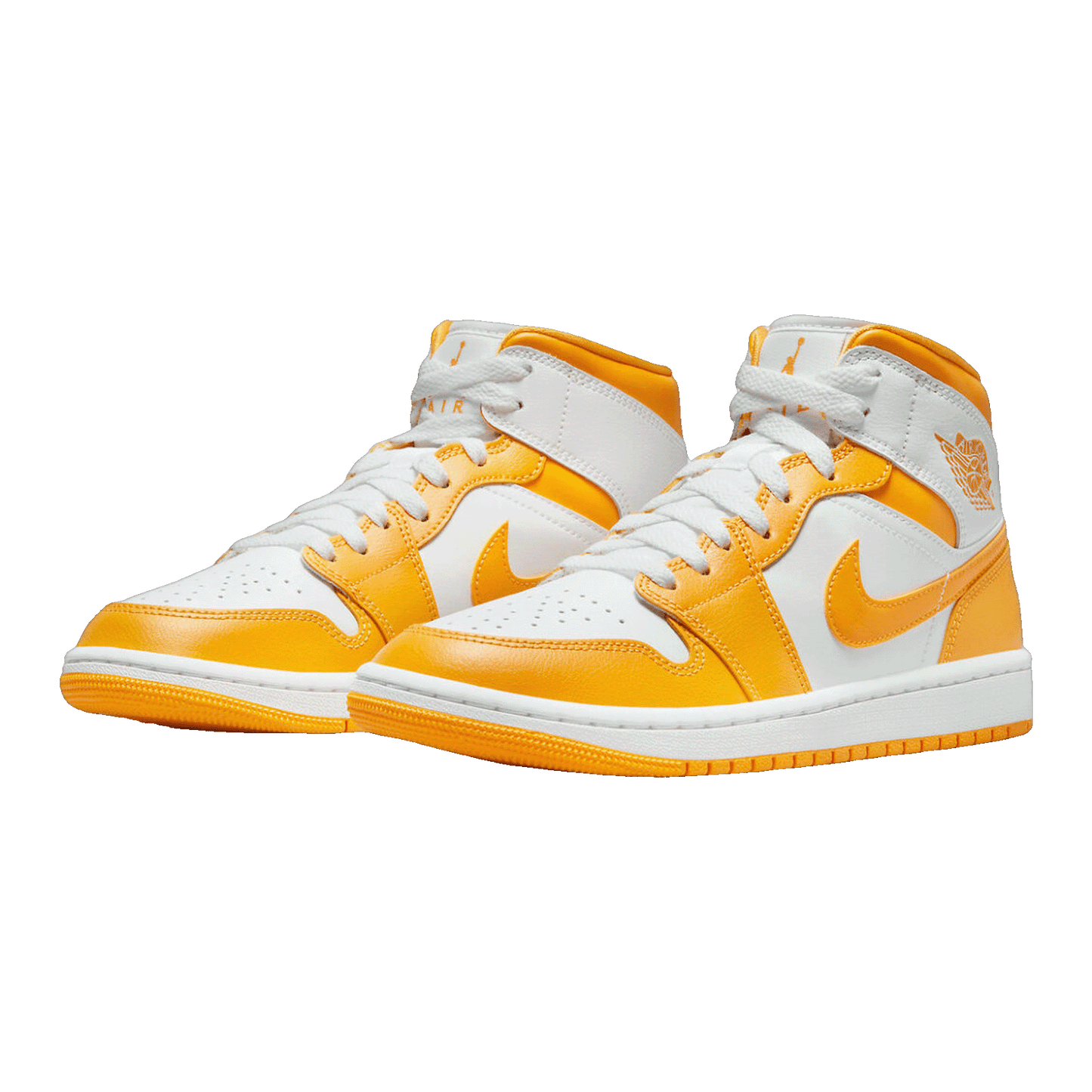 Nike Air Jordan 1 Mid White University Gold (W) Side