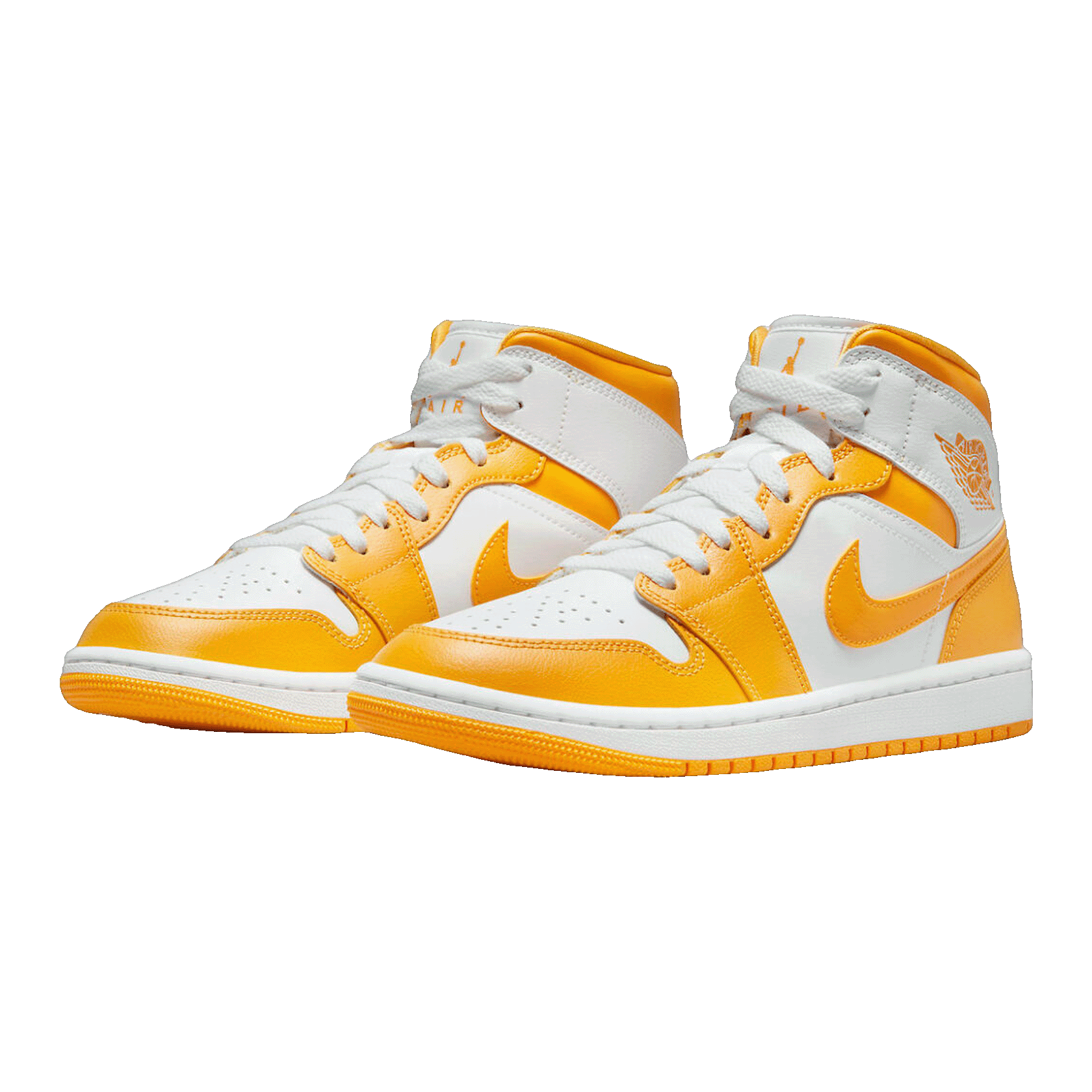 Nike Air Jordan 1 Mid White University Gold (W) Side