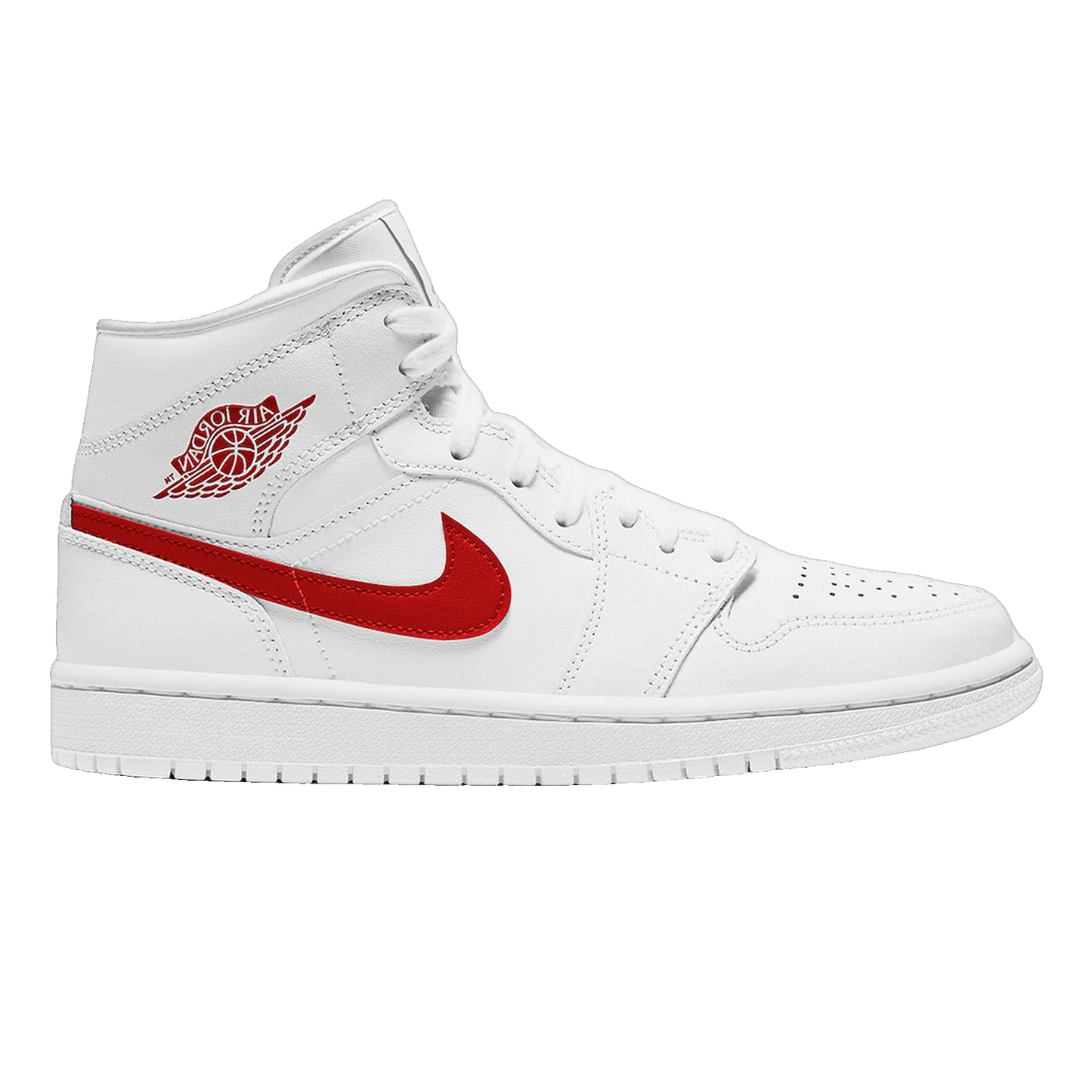 Nike Air Jordan 1 Mid White University Red (W)